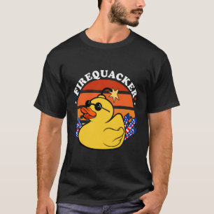Firecracker Ente 4th July Patriotic Day Indepen T-Shirt