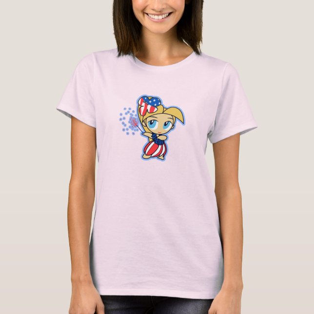 Firecracker Hula Girl Ladys T - Shirt (Vorderseite)