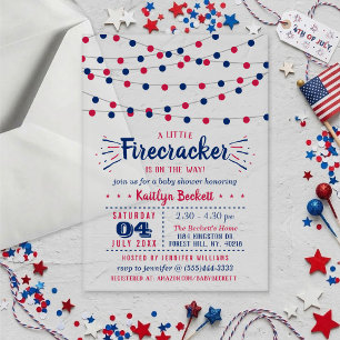 Firecracker unterwegs! Babydusche am 4. Juli Acryleinladungen