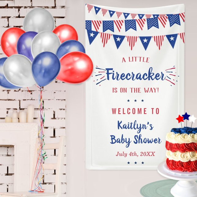 Firecracker unterwegs! Babydusche am 4. Juli Banner (Von Creator hochgeladen)