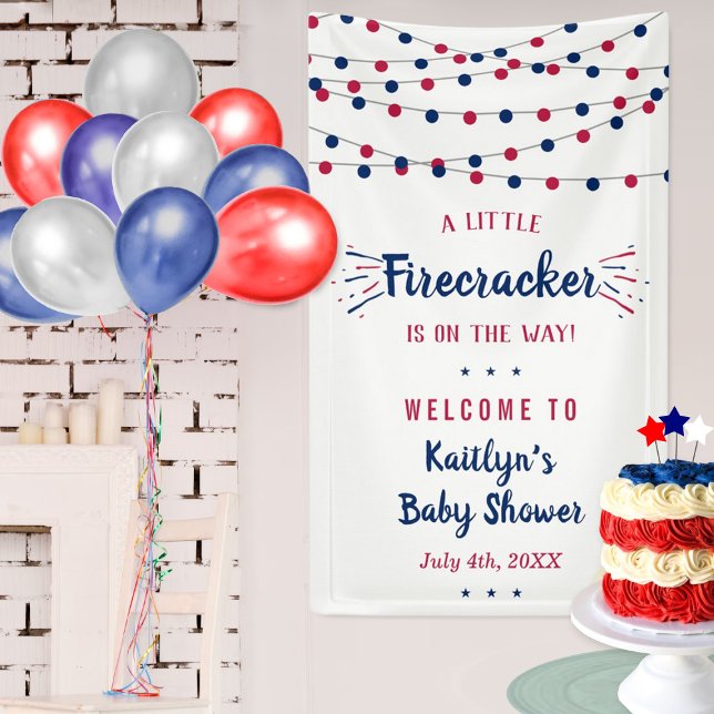 Firecracker unterwegs! Babydusche am 4. Juli Banner (Von Creator hochgeladen)