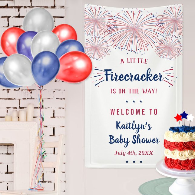 Firecracker unterwegs! Babydusche am 4. Juli Banner (Von Creator hochgeladen)