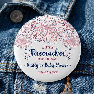 Firecracker unterwegs! Babydusche am 4. Juli Button