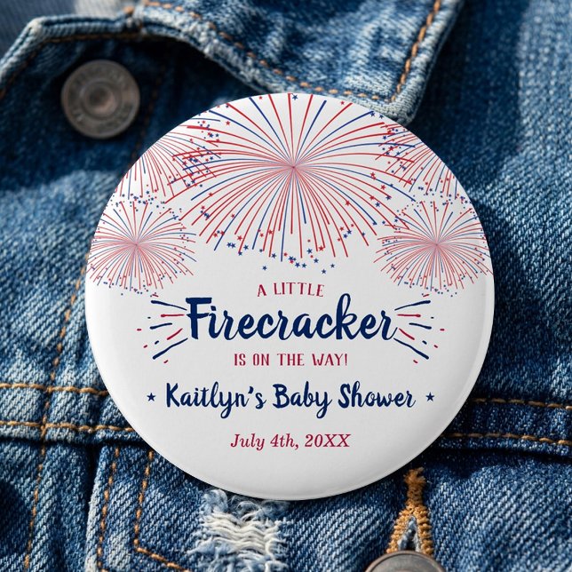 Firecracker unterwegs! Babydusche am 4. Juli Button (Von Creator hochgeladen)