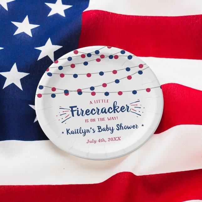 Firecracker unterwegs! Babydusche am 4. Juli Pappteller (Von Creator hochgeladen)