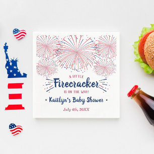 Firecracker unterwegs! Babydusche am 4. Juli Serviette