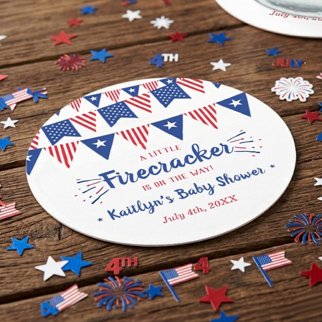 Firecracker unterwegs! Juli Baby Runder Pappuntersetzer (Von Creator hochgeladen)