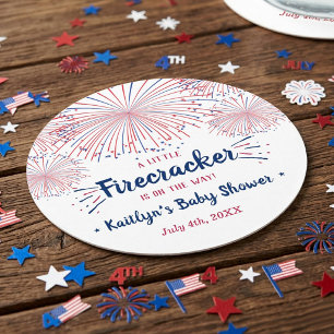 Firecracker unterwegs! Juli Baby Runder Pappuntersetzer