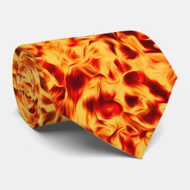 Fired Up – Kühne Flammen-Textur Krawatte
