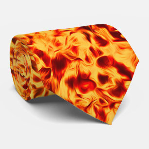 Fired Up – Kühne Flammen-Textur Krawatte