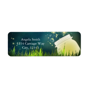 Firefels + Mason Jar Rustic Night Address Labels