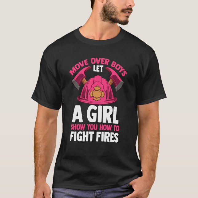 Firefight Over Boys Lasse eine Girl Show You Fi T-Shirt (Vorderseite)