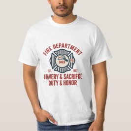 Firefighter 343 Bravery Sacrifice Duty Honor  T-Shirt