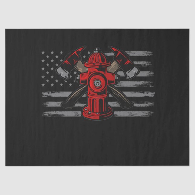 Firefighter American Flag AX Seidenpapier (Vorderseite)
