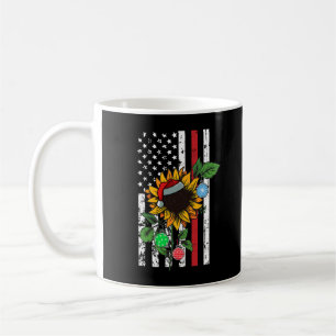 Firefighter American Flag Weihnachtsblume X-Ma Kaffeetasse