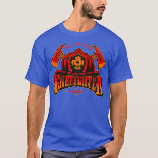 Firefighter AX Feuerwehrhut Personalisierter Junge T-Shirt