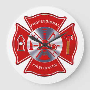Firefighter Clock - Professional Große Wanduhr