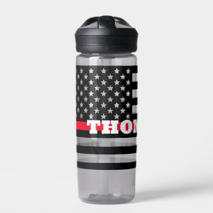 Firefighter Dünne Red Line Wasserflasche Trinkflasche