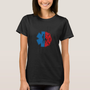 Firefighter Emt US-Flagge Emt Firefighter Ems 1 T-Shirt