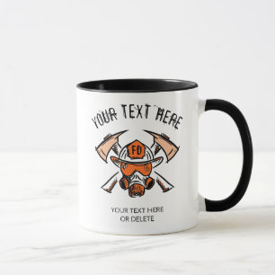 Firefighter. Feuerwehr Geschenkidee. Vorlage Tasse