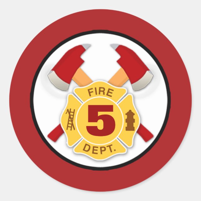 FIREFIGHTER Feuerwehr malta cross AGE #3 Runder Aufkleber (Vorderseite)