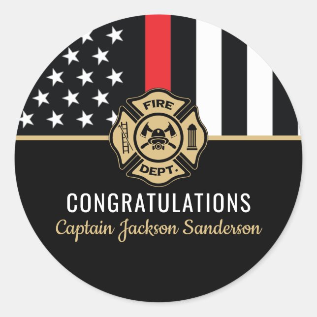 Firefighter Fire Department Retirement Fireman Runder Aufkleber (Vorderseite)