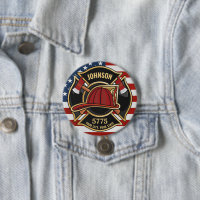 Firefighter Fire Rescue Department USA Flag Custom