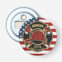 Firefighter Fire Rescue Department USA Flag Custom