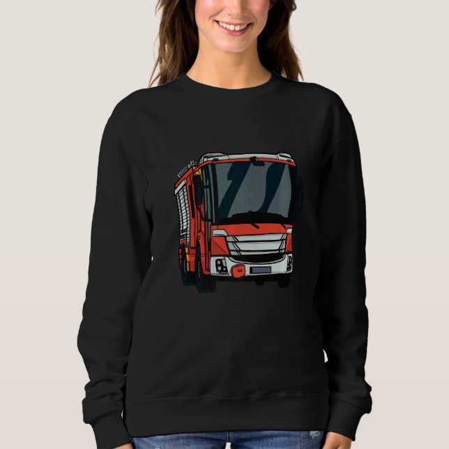 Firefighter Fire Truck Sweatshirt (Vorderseite)