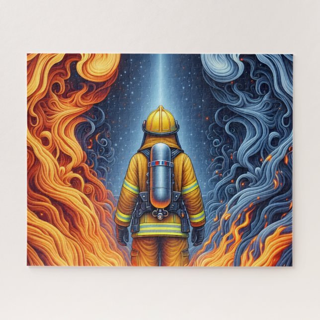 Firefighter Fire Water Puzzle (Horizontal)