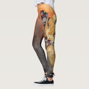 Firefighter Fireman Leggings Personalisiert sich m