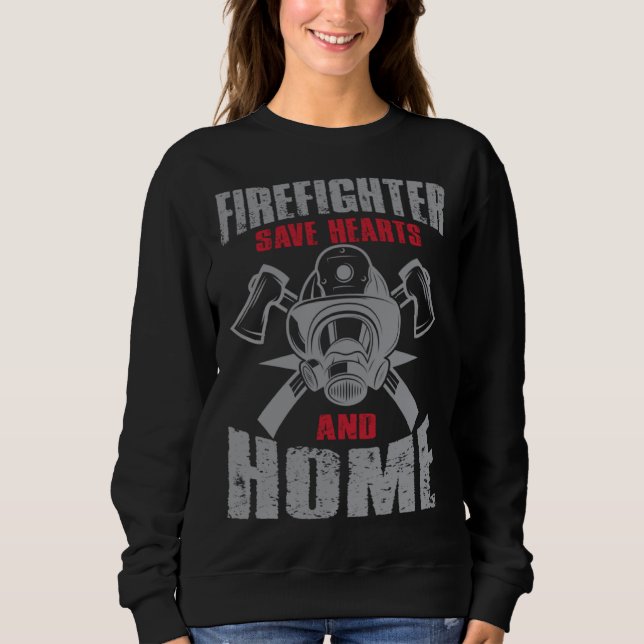 firefighter & firetruck  for firefighters sweatshirt (Vorderseite)