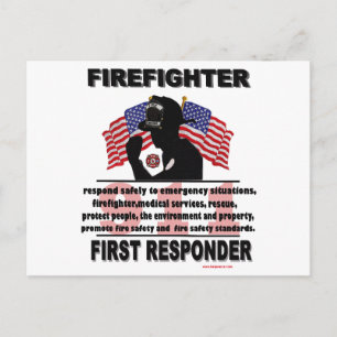 FireFighter_First_Responder Postkarte