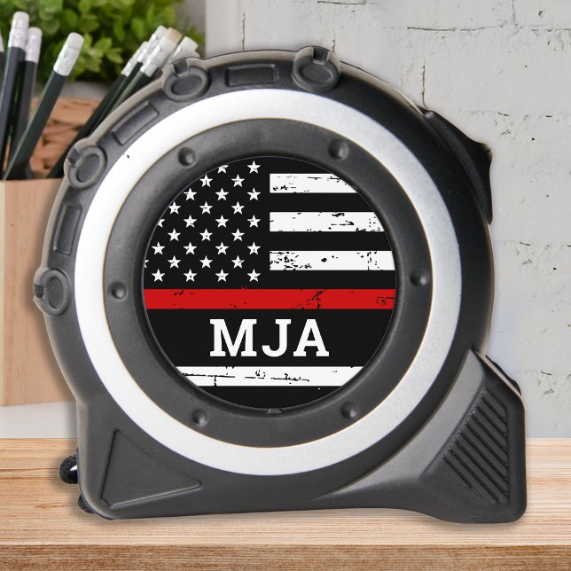 Firefighter-Flagge Benutzerdefinierte Monogram dün Maßband (Von Creator hochgeladen)