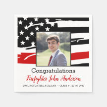 Firefighter-Foto Thin Red Line Abschluss