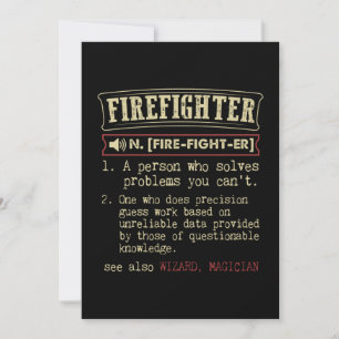 Firefighter Funny Dictionary Term.Png Save The Date