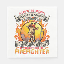 Firefighter Giraffe Serviette