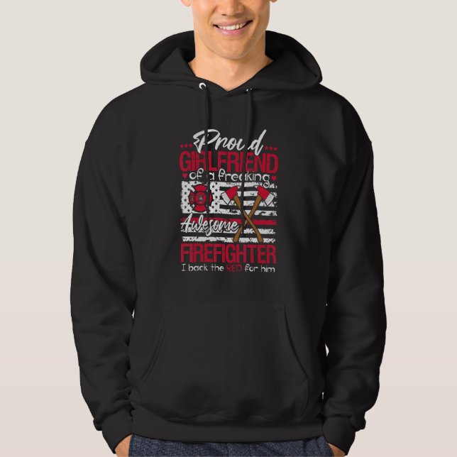 Firefighter Girlfriend Shirt Firefighter Axes Amer (Vorderseite)