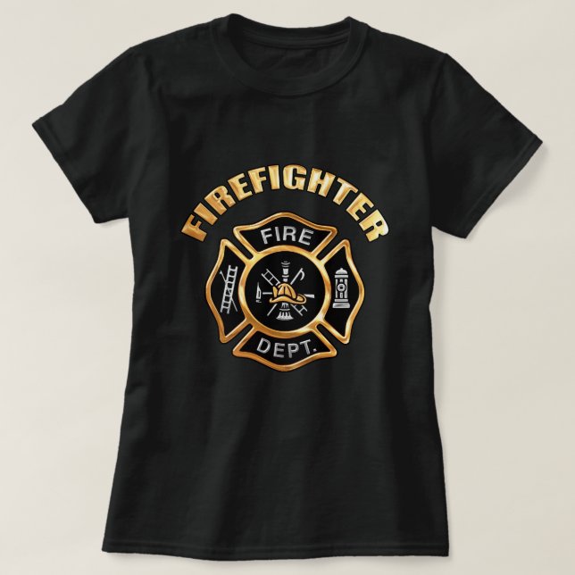 Firefighter Gold T-Shirt (Design vorne)