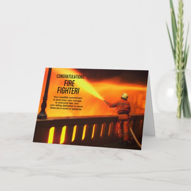 Firefighter Graduate Karte (Vorderseite)