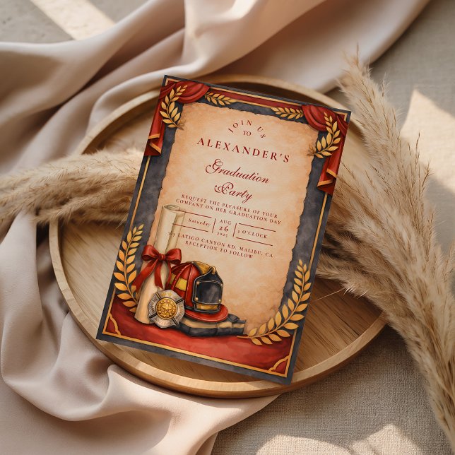 Firefighter Graduation Party Einladung (Von Creator hochgeladen)