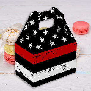 Firefighter Graduation Party Thin Red Line Geschenkschachtel