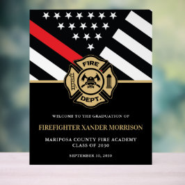 Firefighter-Graduiertengruppe Willkommen Acrylschild