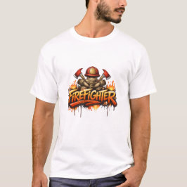 Firefighter Graffiti Street Art T-Shirt