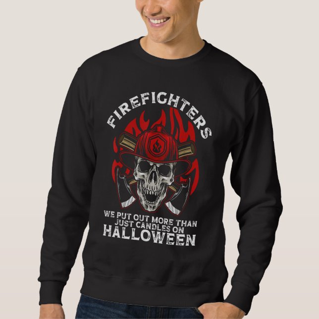Firefighter Halloween Fireman Halloween Party Fire Sweatshirt (Vorderseite)