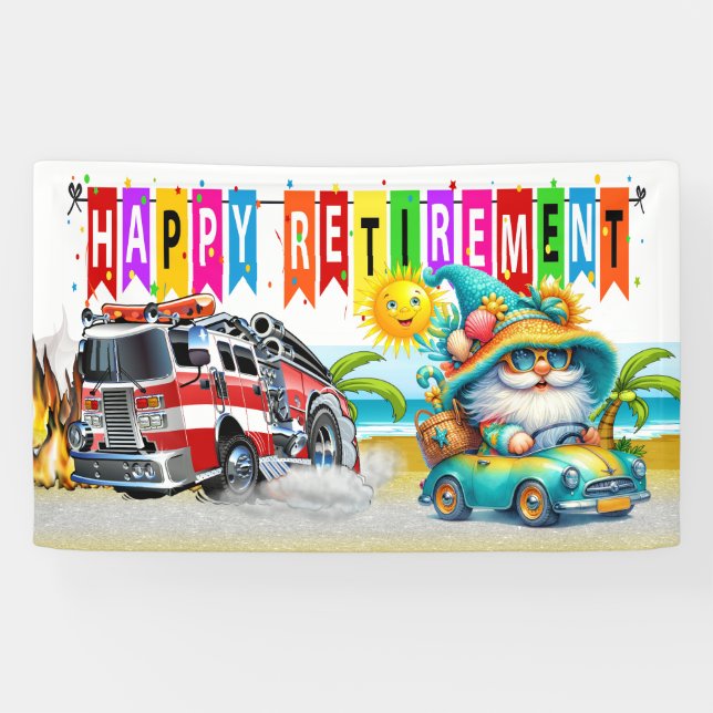 FIREFIGHTER HAPPRETIREMENT BANNER (Horizontal)