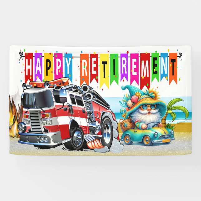 FIREFIGHTER HAPPRETIREMENT BANNER (Horizontal)