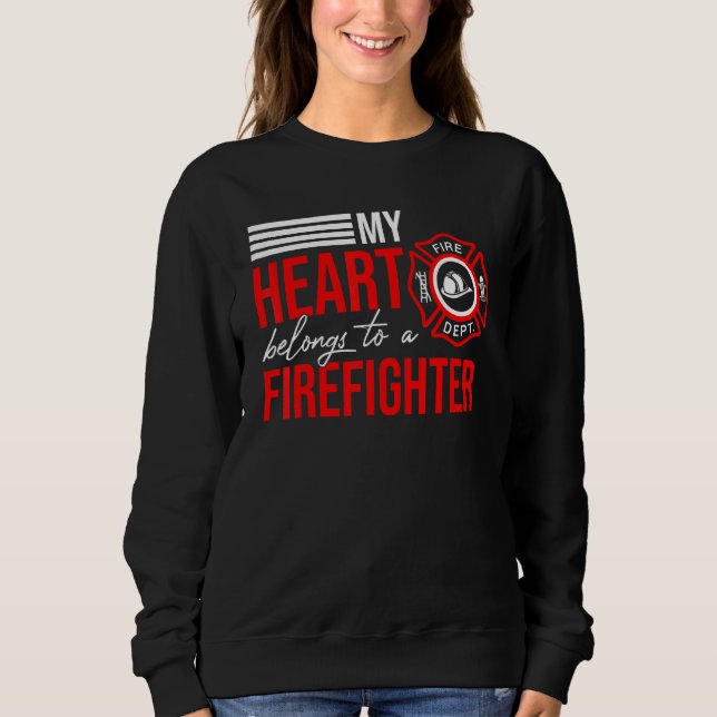 Firefighter Husband-Ehefrau Fireman Feuerbekämpfun Sweatshirt (Vorderseite)