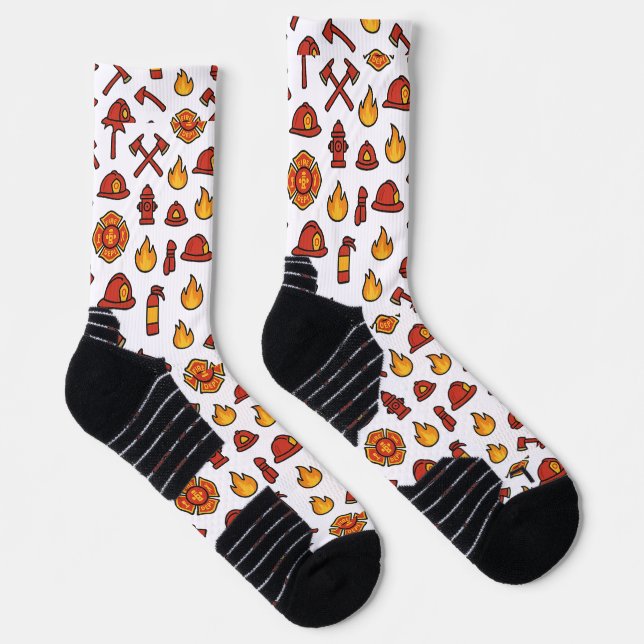 Firefighter Icons Mustersocken Socken (Rechts)