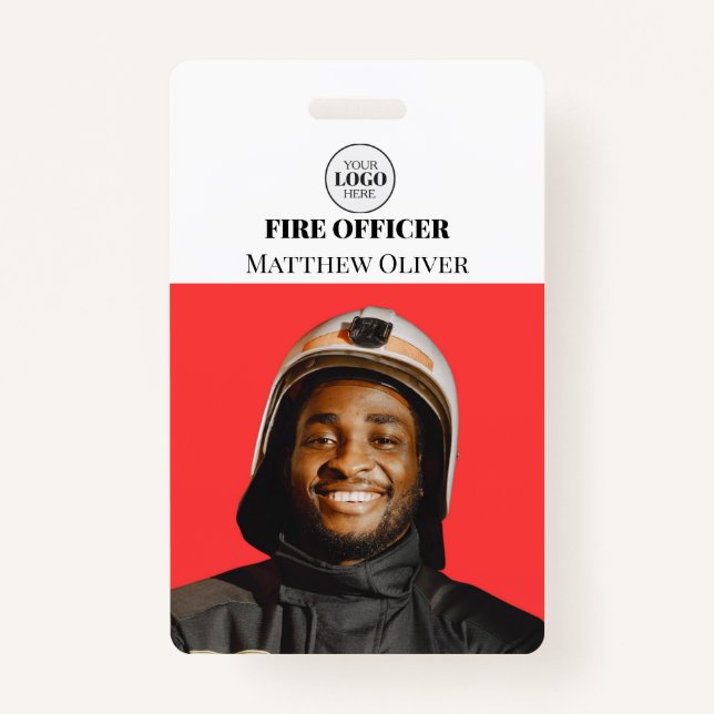 Firefighter-ID-Foto Einfaches Logo-Abzeichen Ausweis (Vorderseite)